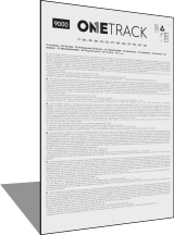 Instructies ONETRACK Algemeen 9000 (IT/EN/FR/DE/NL/ES/PT/NO/DA/SV/RU/ZH/AR) Rev6
